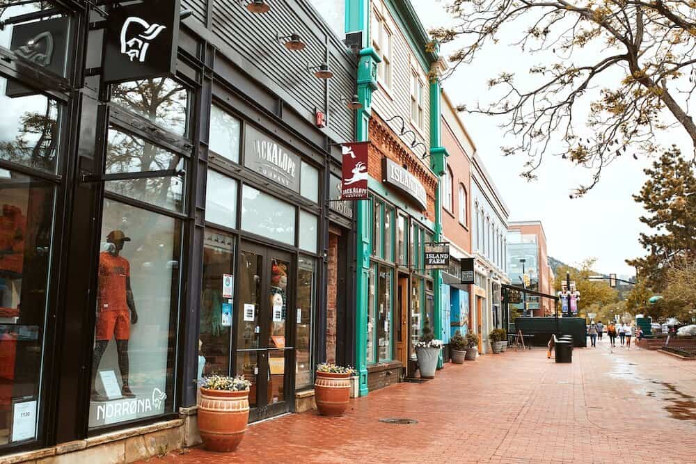 Businesses along a city street