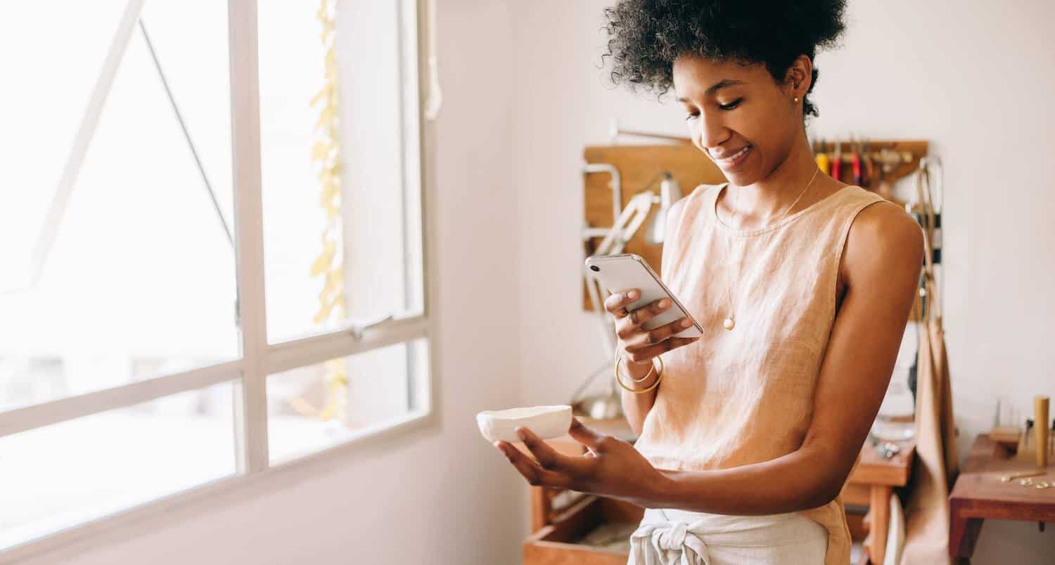Employee taking a product photo